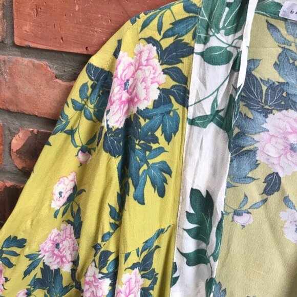 Anthropologie ELMA Floral Kimono Open Boho Lightweight Cardigan Top Jacket Beach - Picture 8 of 14